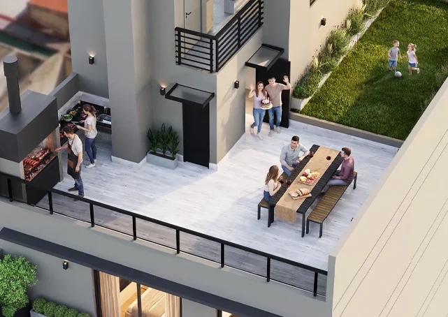 Terraza verde
